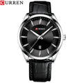 Men's Quartz Wristwatch with Leather Strap - Luxury Analog Business Watch