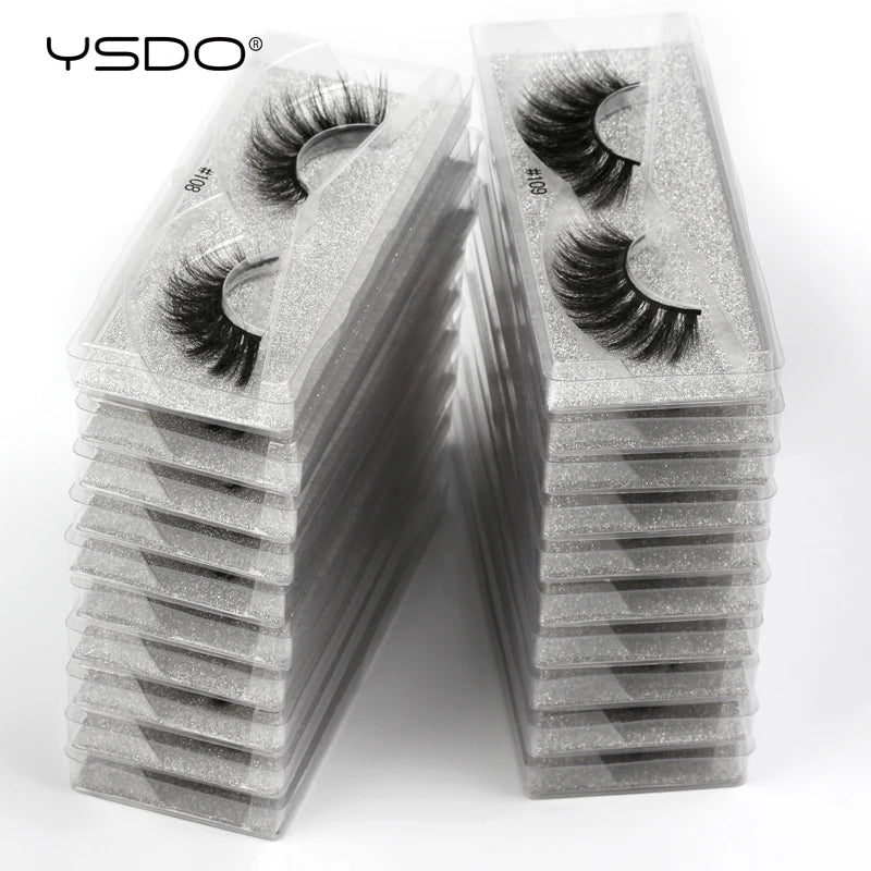 False Eyelashes Bulk Pack - Fluffy 3D Mink Style in Various Colors