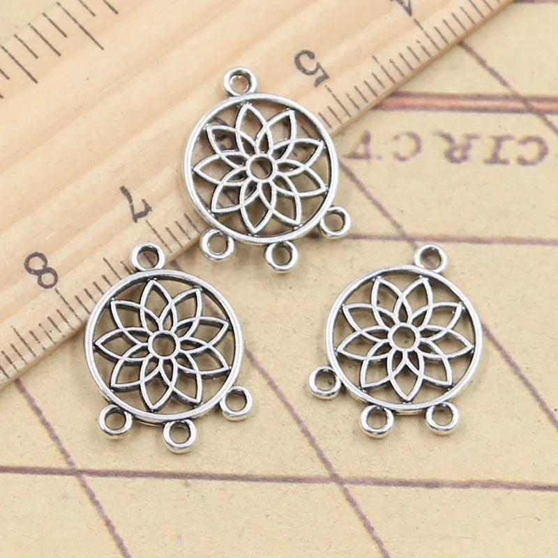 20pcs Dream Catcher Charms Tibetan Silver Pendant for Jewelry Making DIY Craft