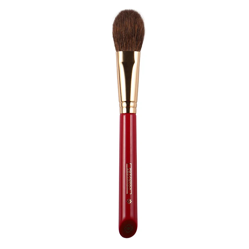 Luxury Makeup Brush for Blush - Soft Animal Hair Precision Brush, Red Rose Series 014