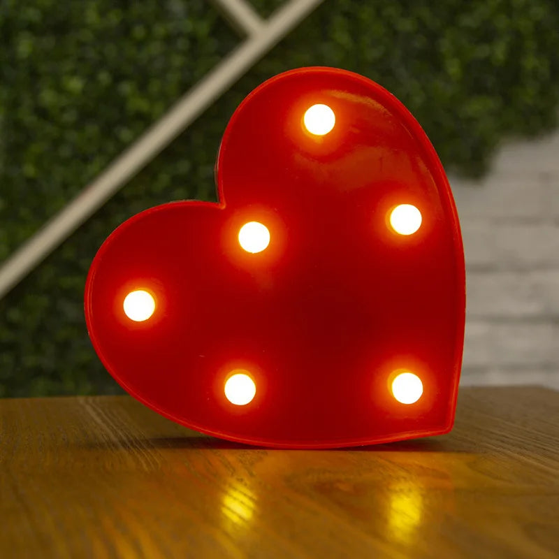 Letter LED Light Set - Alphabet & Number Night Light Decor for Home & Events