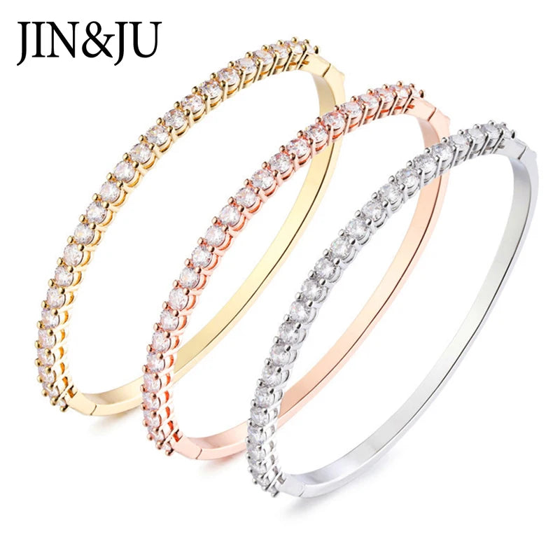 Luxury Silver, Gold & Rose Gold Bangles for Women - Multiple Colors