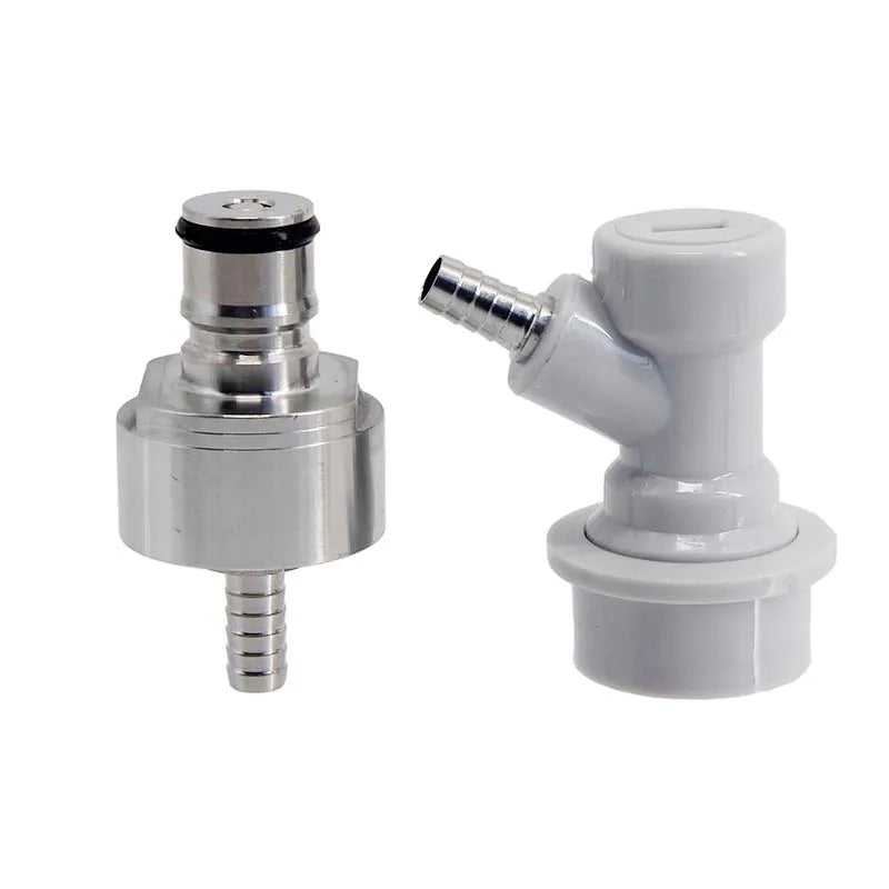 Homebrew Beer Carbonation Cap with Ball Lock Disconnect for PET Bottles