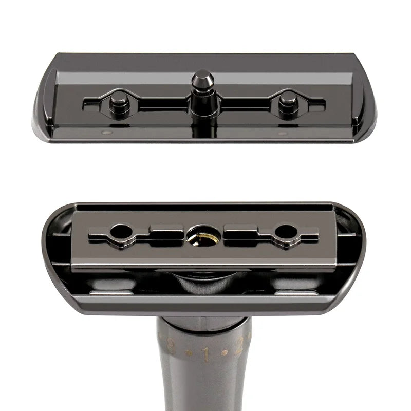 Adjustable Safety Razor with Blade Replacement System - Matte Black