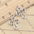 30pcs Hollow Cross Charms 21x15mm Tibetan Silver Pendant Jewelry Making DIY