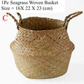 Seagrass Wicker Storage Basket for Plants, Laundry & Home Organization