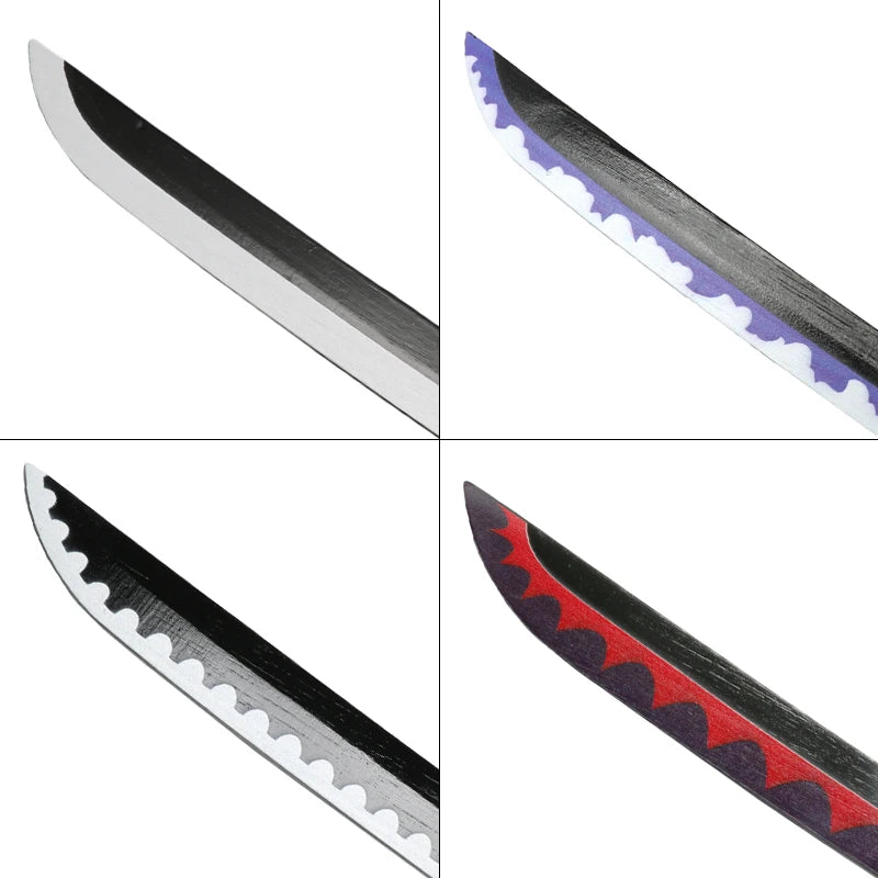 3-Piece Anime Katana Sword Set for Cosplay & Display - Light Bamboo Blades