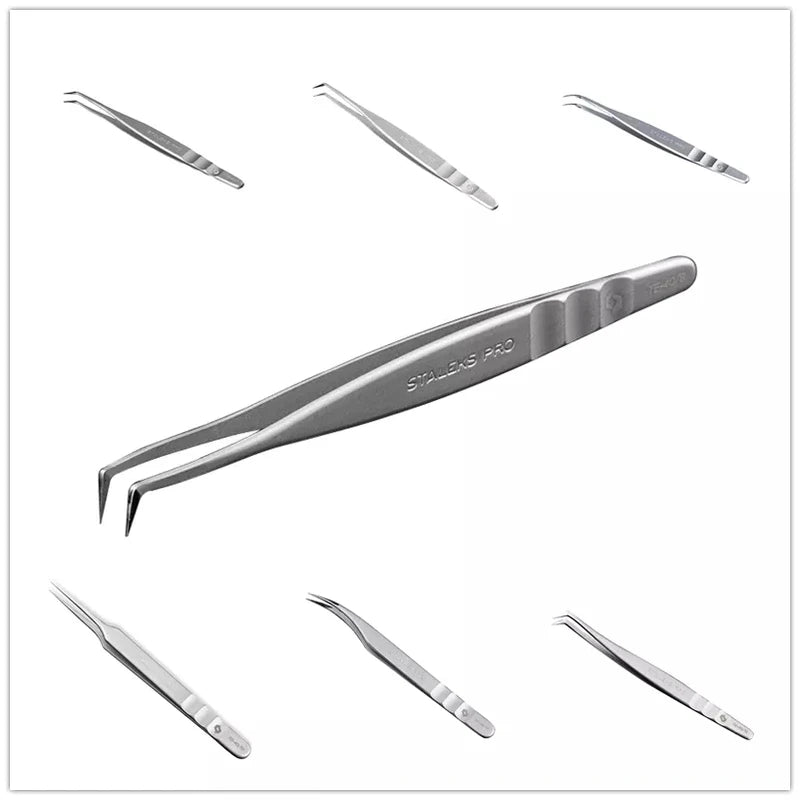 High-Precision Stainless Steel Tweezers for Eyelash Extensions and Makeup