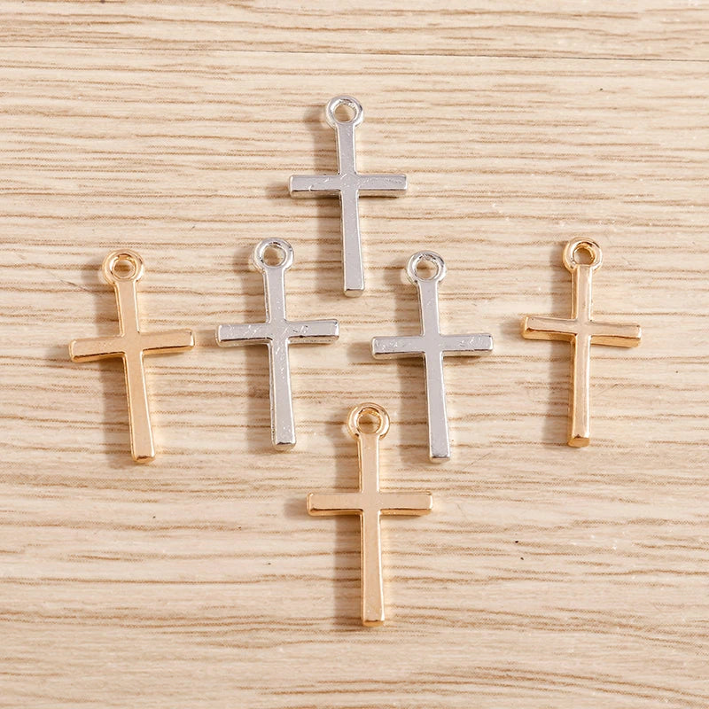 80pcs Small Cross Charms Pendants for Jewelry Making DIY Earrings & Necklaces