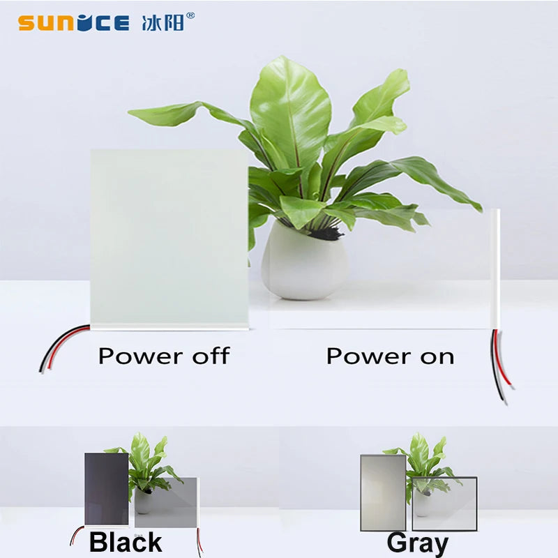 Switchable Smart Film for Windows and Doors - White, Black, Gray PDLC Privacy Film