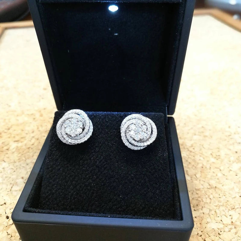 Elegant Cubic Zirconia Stud Earrings for Women - Versatile Jewelry for Weddings & Parties