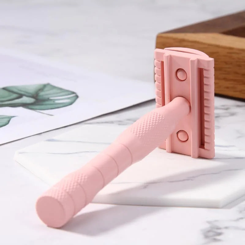 Pink Lady Safety Razor for Women & Men, Zinc Alloy Handle, Classic Shaving Tool