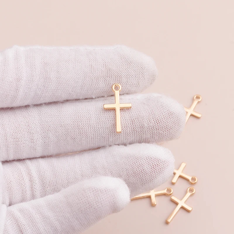 Jewelry Cross Pendants 80pcs Alloy Charms for Handmade Necklaces & Bracelets