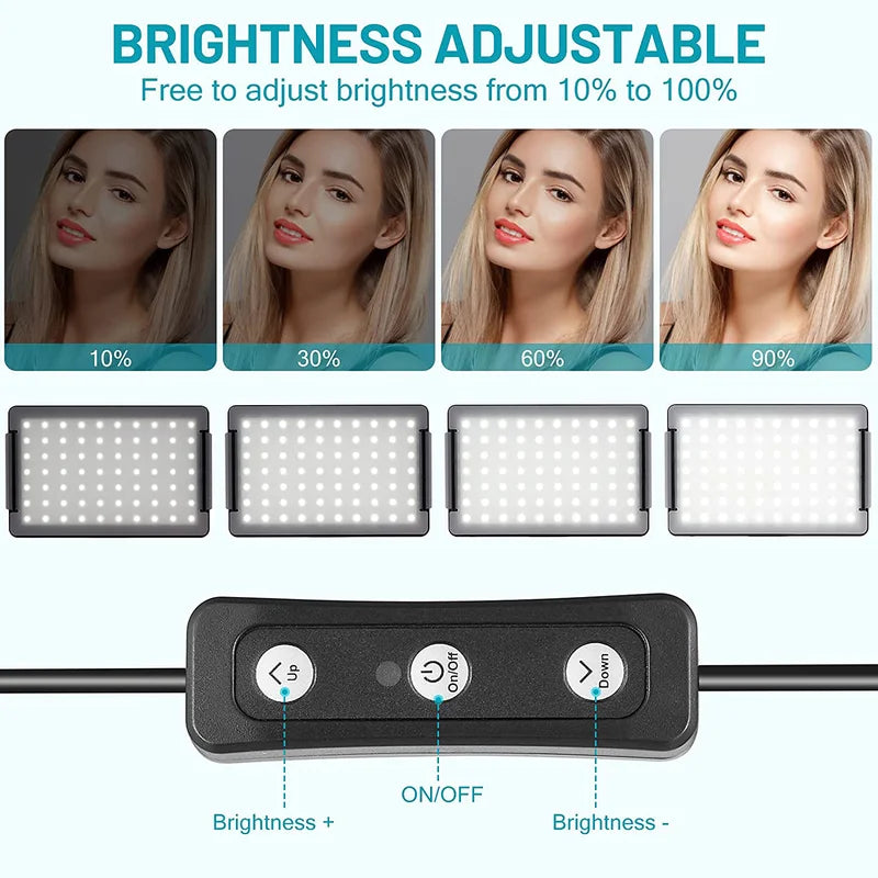 6-Inch LED Video Light Panel with RGB Filter for Photography & Streaming
