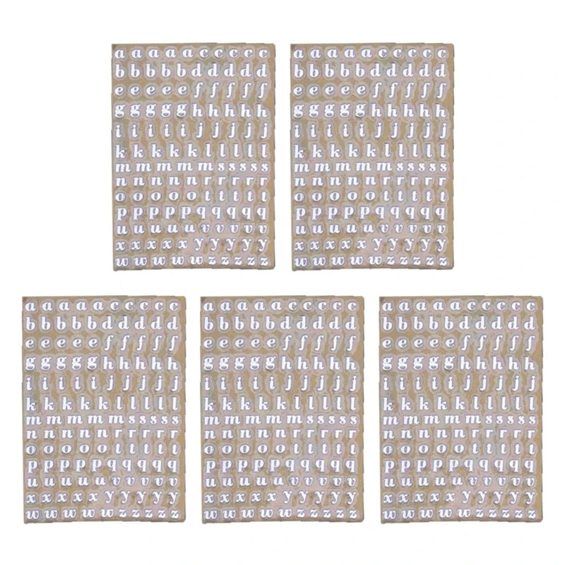 Alphabet Letters and Numbers Resin Filling Stickers - Chunky Glitter Epoxy Decor Set