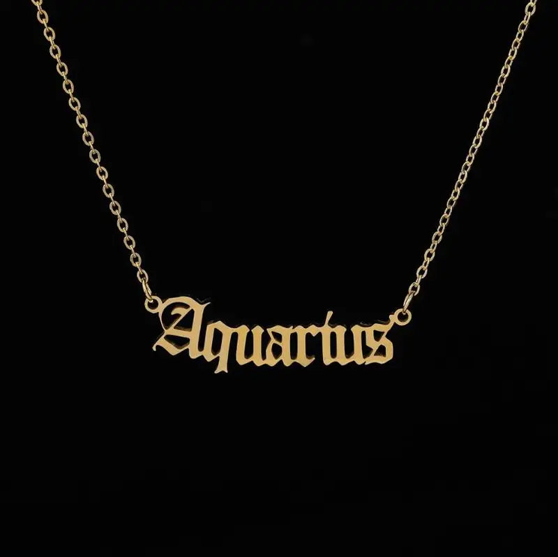 Zodiac Constellation Necklace for Women - Stainless Steel Pendant Jewelry
