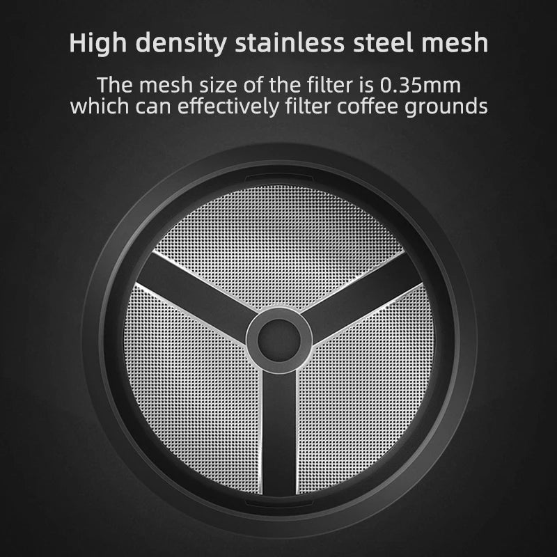 French Press Coffee Maker 450ml Stainless Steel Mesh Heat-Resistant Brew Pot