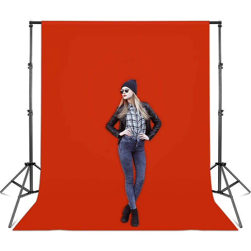Photography Backdrop Stand Kit with Green Screen Support System and Carry Bag - Adjustable Sizes