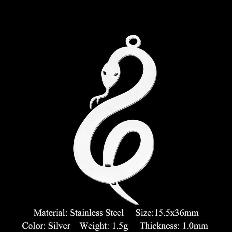 10pcs Geometric Stainless Steel Earring Charms for DIY Jewelry Making
