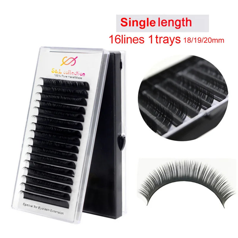 Eyelash Extension Trays - Silk C D Mix Lengths for Professional Lash Artists