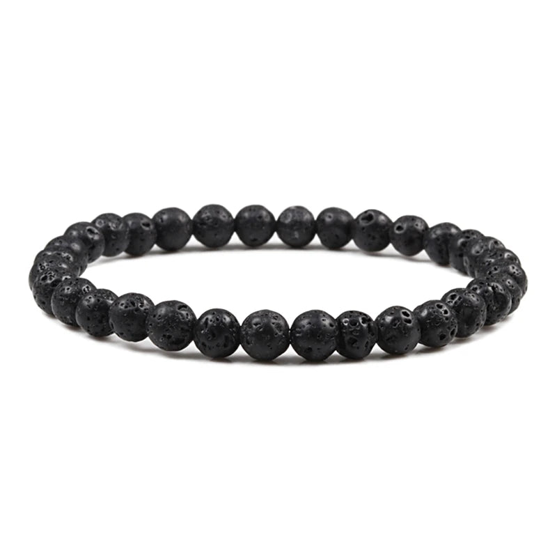 Charm Bracelet Natural Stone Beads Elastic Jewelry for Men Women 6/8/10mm