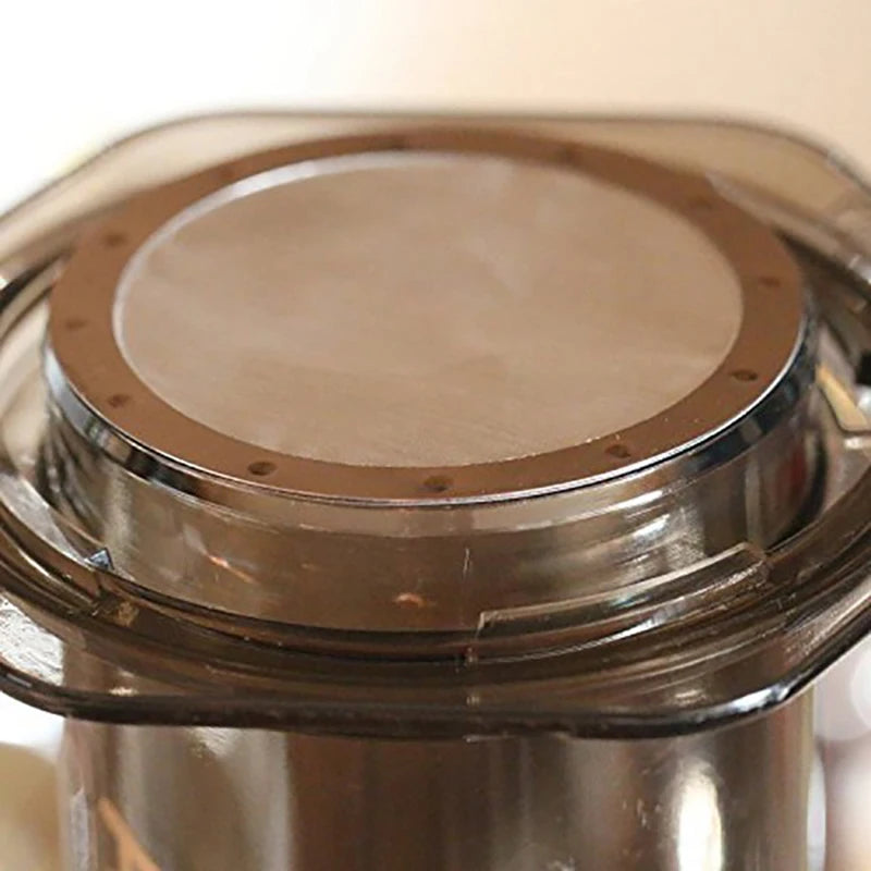 Reusable 61mm Metal Mesh Coffee Filter Set for Aeropress - Stainless Steel, Universal Fit