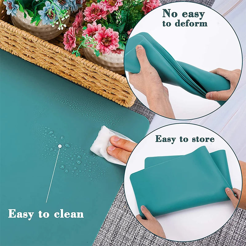 Large Silicone Heat Insulation Placemat 60x40cm Non-Slip Table Protector