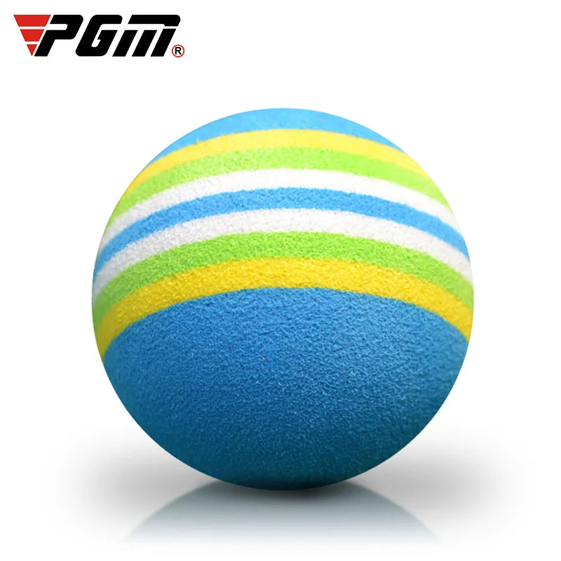 10pcs Foam Rainbow Stripe Golf Practice Balls 38mm Indoor Swing Aids