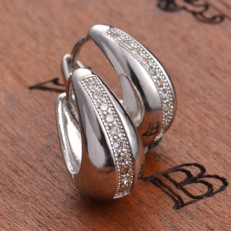Sterling Silver 18mm Small Hoop Earrings for Women Wedding Jewelry Gift