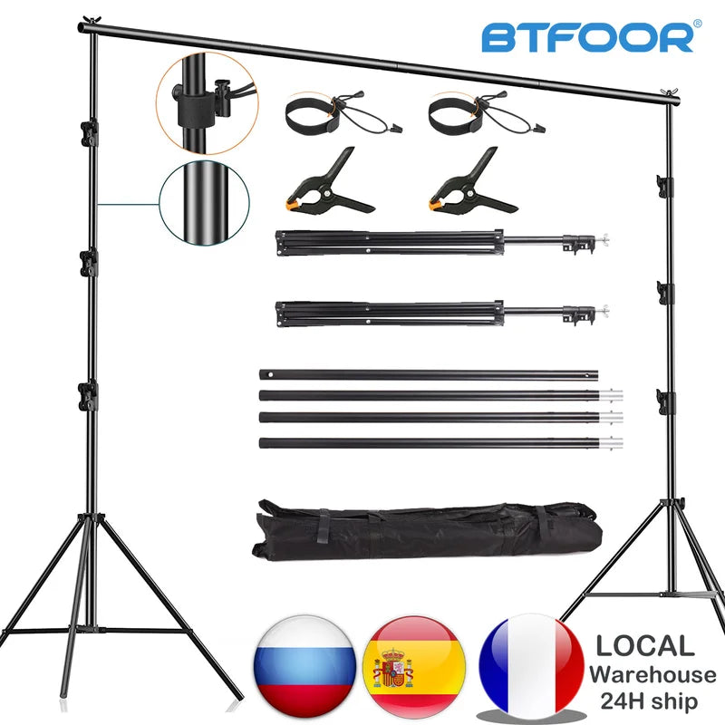 Photography Studio Green Screen Backdrop Support System Frame - Chromakey Background Stand