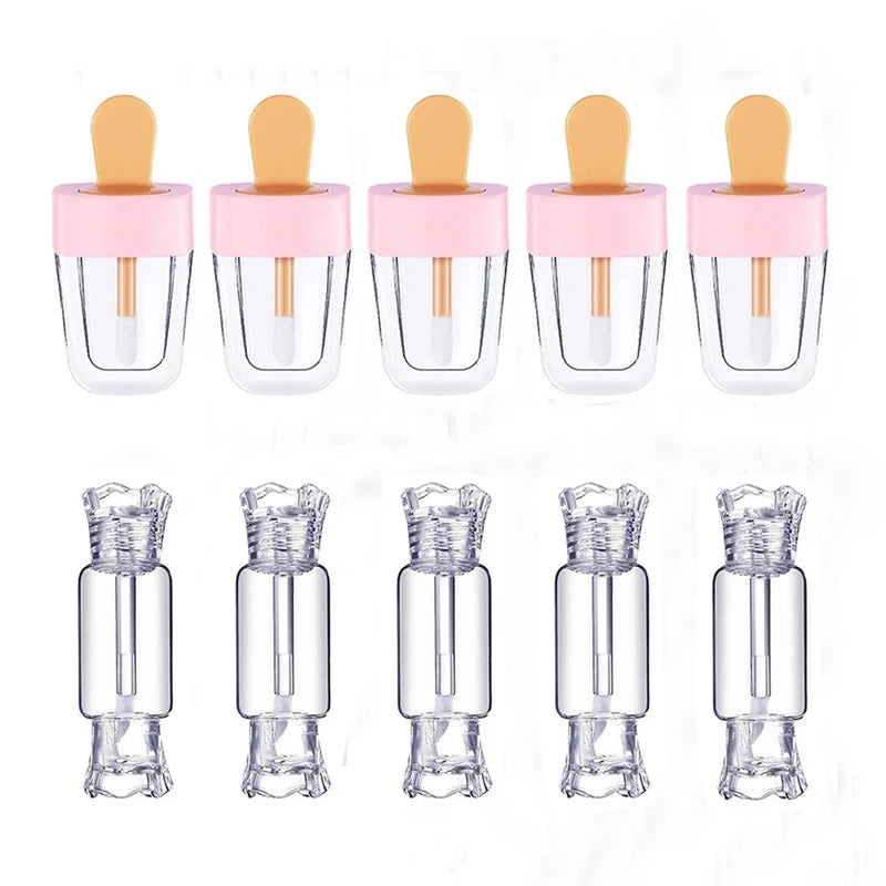 DIY Lip Gloss Kit Moisturizing Clear Gel with Pigment Glitter Oils 100ml