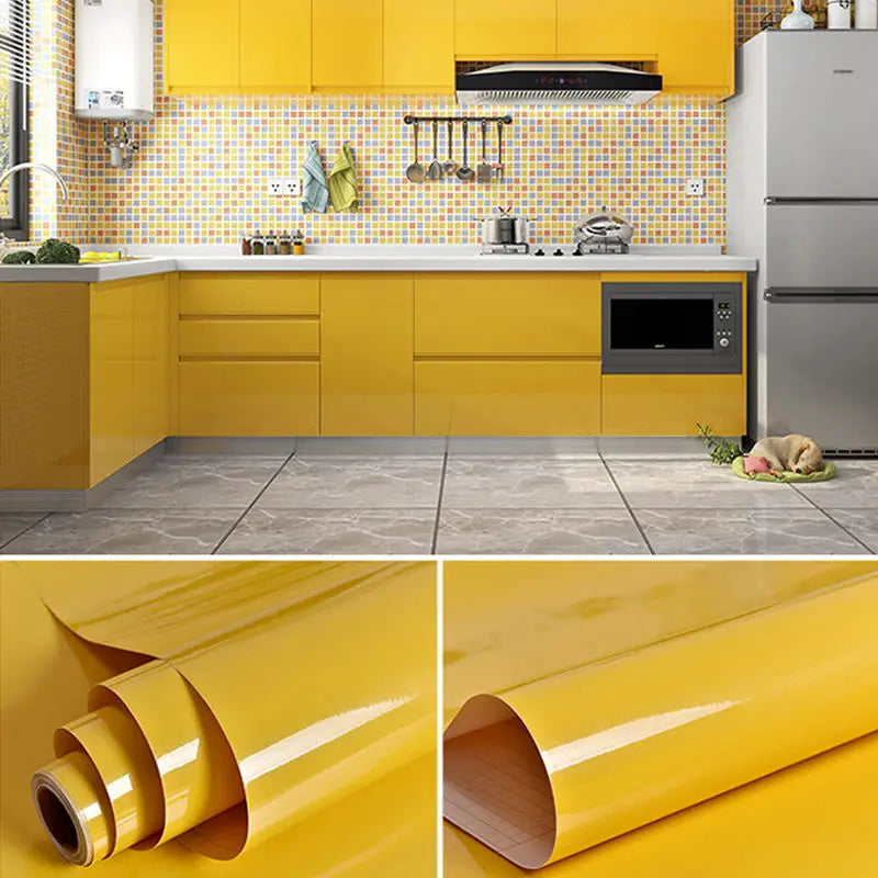 Self-Adhesive Wallpaper Vinyl Films for Kitchen Cabinets & Furniture DIY Decor