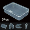 5 Pack Transparent Plastic Jewelry Storage Boxes for Small Items