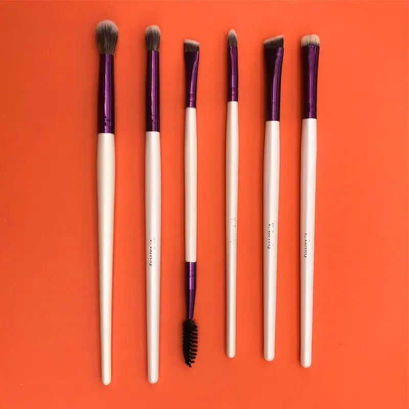 Makeup Brush Set 9Pcs Synthetic Hair Face and Eye Makeup Tools with Wooden Handles