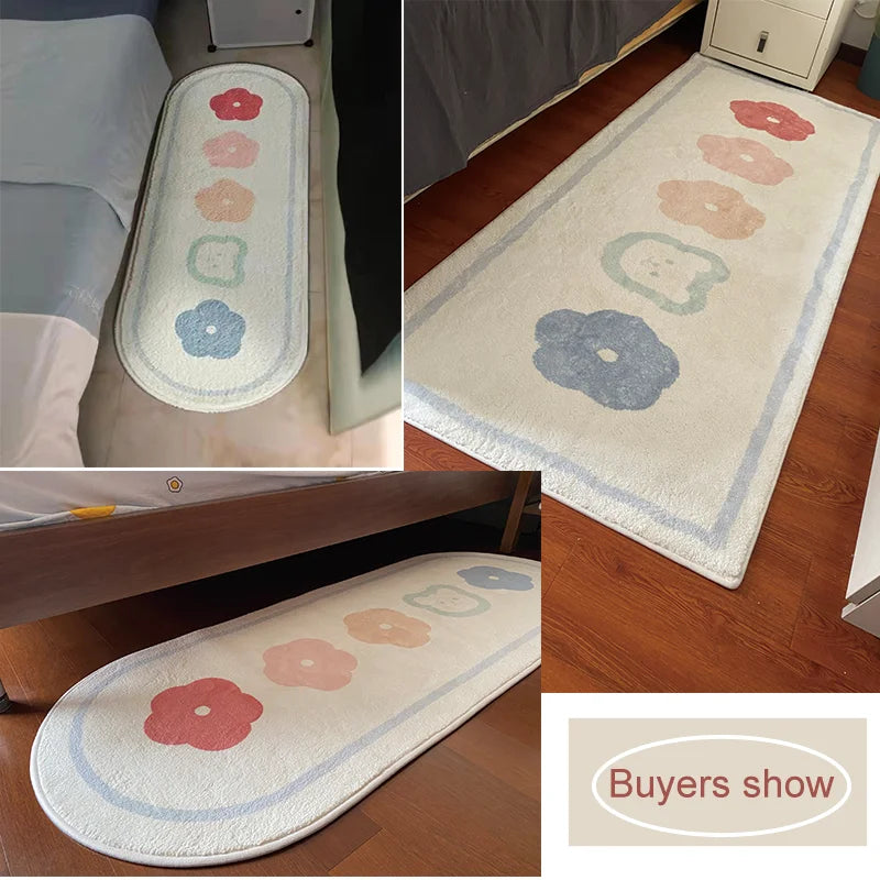 Fluffy Soft Children's Bedroom Rug Non-Slip Play Mat Kids Room Floor Carpet