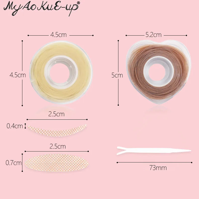600Pcs Double Fold Eyelid Tape Stickers - Invisible Self-Adhesive Makeup Tool