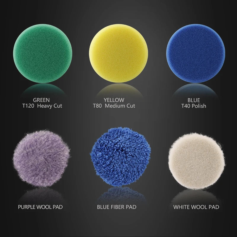 Polishing Buffing Pad Kit for 12V Cordless Machines, 1.5 & 2 Inch Sizes