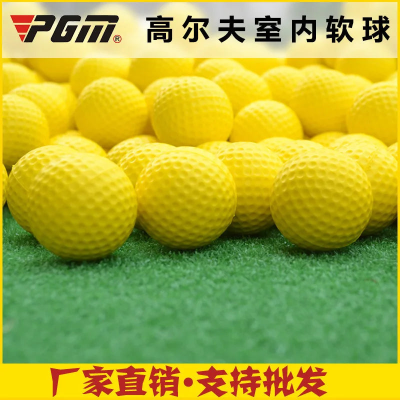 Set of 10 Yellow Foam Golf Balls for Indoor and Outdoor Practice