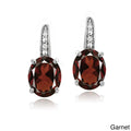 925 Sterling Silver Earrings with Colorful Gemstones and 18k Gold Ear Buckle for Women
