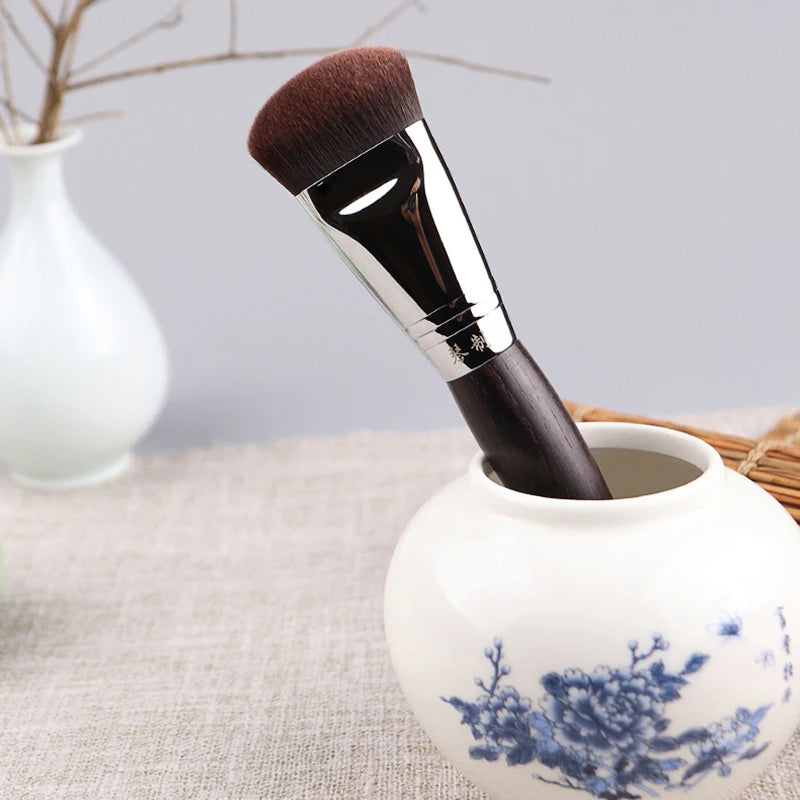 Slant Foundation Blush Brush - Synthetic Fiber Makeup Brush for Face