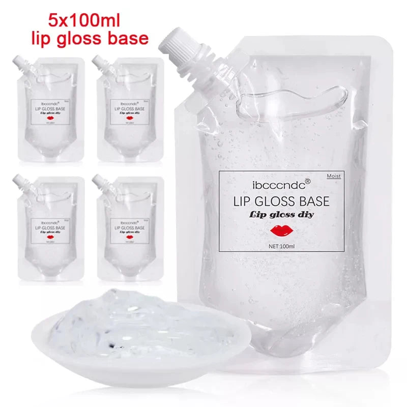 Clear Lip Gloss Base Gel for DIY Lipstick & Lip Gloss Formulations - Odorless & Moisturizing
