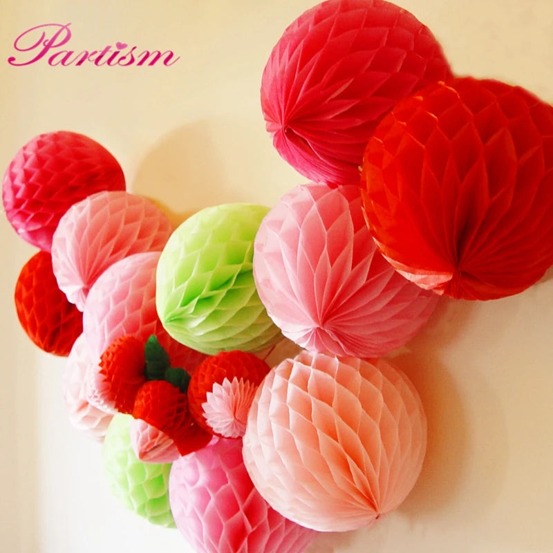 10PCS 4-Inch Tissue Paper Lantern Honeycomb Balls for Party & Home Decor