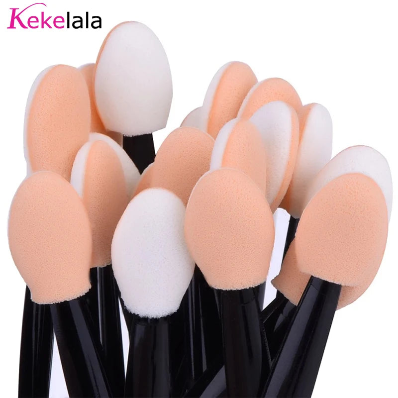 100 Pcs Makeup Sponges Eyeshadow Applicators Mini Tools Bulk Portable