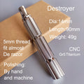 316L Stainless Steel Safety Razor Handle with Gold or Orange Finish – Durable Grooming Accessory