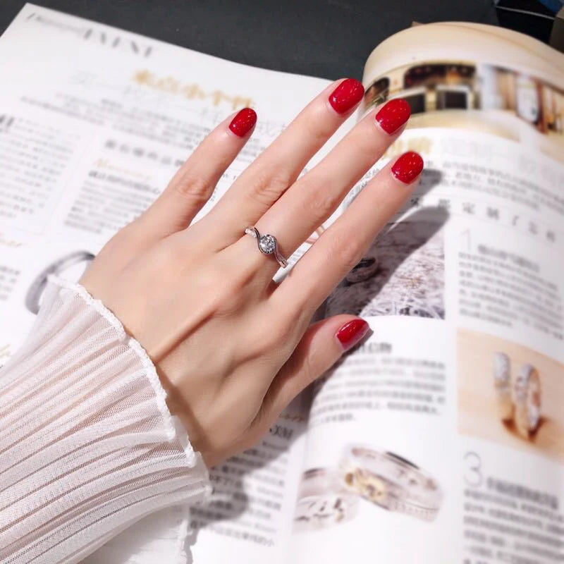 Silver Color Ring with Cubic Zirconia for Women - Versatile Fashion Jewelry