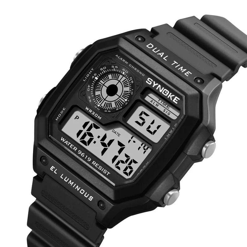 Digital Sports Watch Men Waterproof Stopwatch LED Chronograph Military Wristwatch