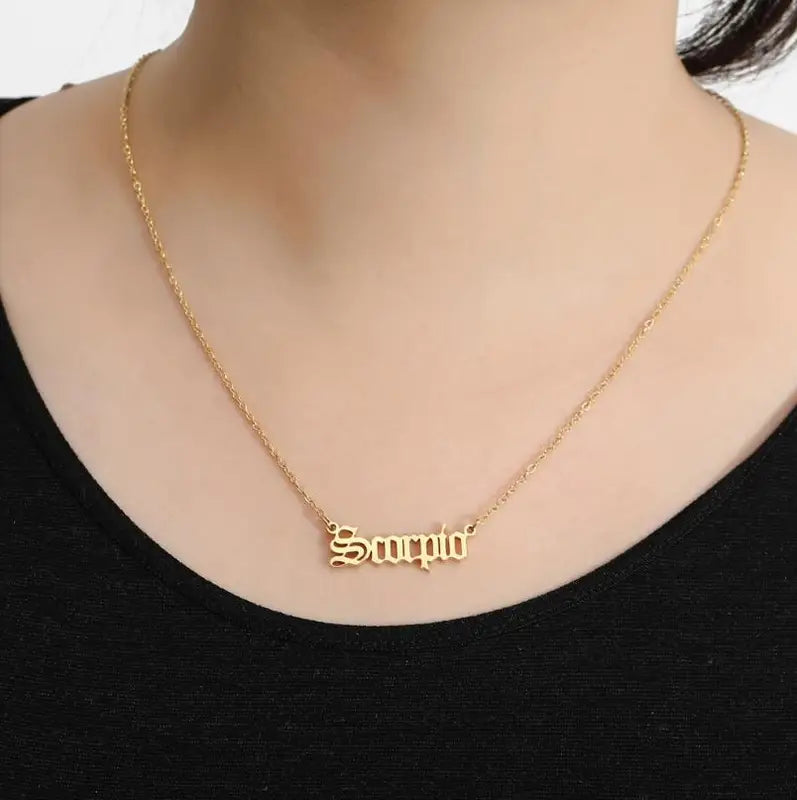Zodiac Constellation Necklace for Women - Stainless Steel Pendant Jewelry