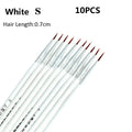 Set of 10 Art Paint Brushes for Watercolor Acrylic Oil Painting - Thin Hook Line Pens
