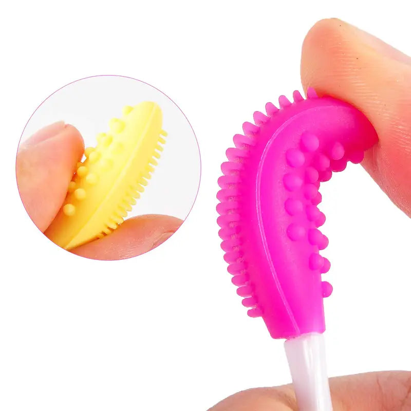 30pcs Silicone Lip Scrub Brush Set Double-Sided Exfoliating Face & Lip Cleaning Tool