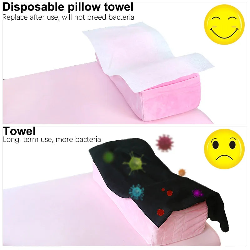 Disposable Non-Woven Pillow Towel for Eyelash Extension Makeup 20/50/100Pcs